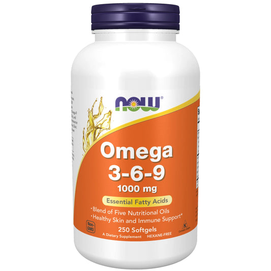 Supplements, Omega 3-6-9 1000 Mg with a Blend of Flax Seed, Evening Primrose, Canola, Black Currant and Pumpkin Seed Oils, 250 Softgels