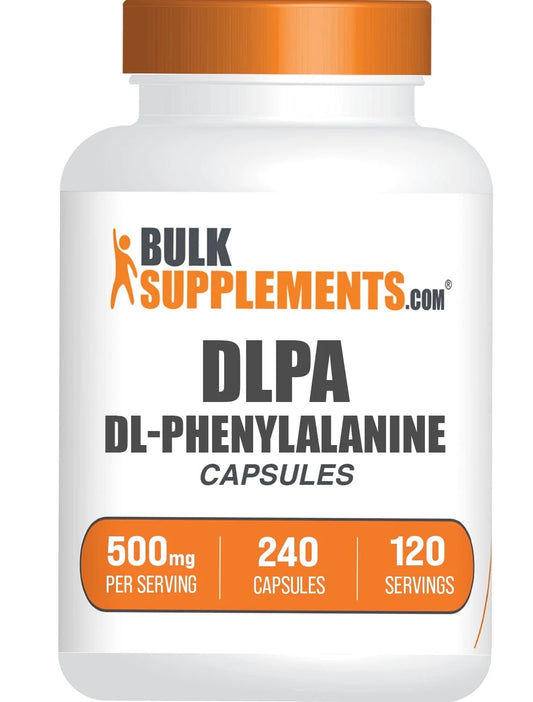 Bulksupplements Dl-Phenylalanine Capsules - Gluten Free, 500Mg per Serving (240 Capsules - 120 Servings)