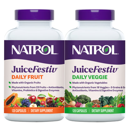 Natrol Juicefestiv Daily Fruit & Veggie, 240 Capsules