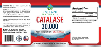 Catalase 30,000 by , Pure Catalase Antioxidant Enzyme for Men and Women, 60 Count