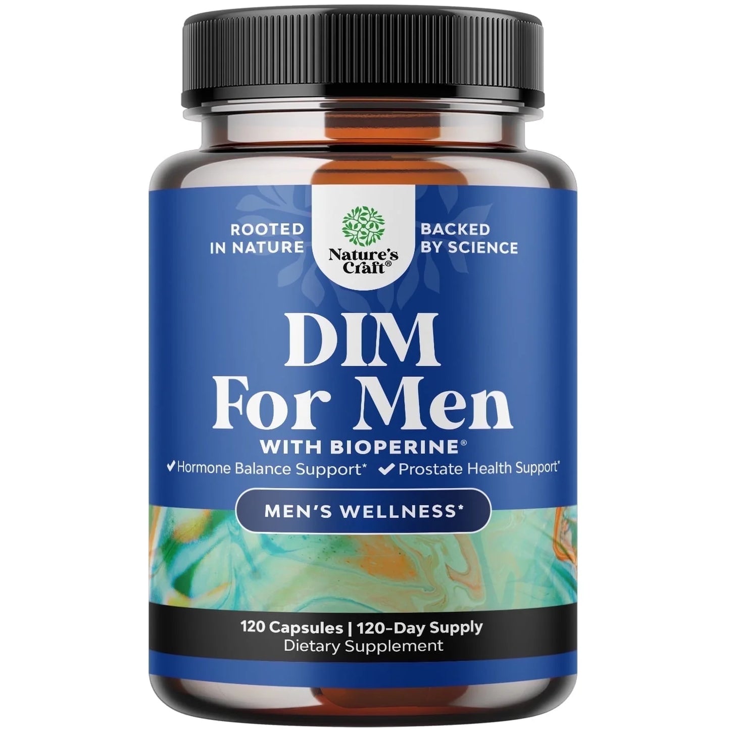 DIM Supplement for Men, Estrogen Blocker Hormone Balance Support, 120 Capsules