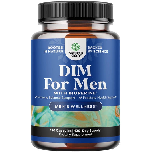 DIM Supplement for Men, Estrogen Blocker Hormone Balance Support, 120 Capsules