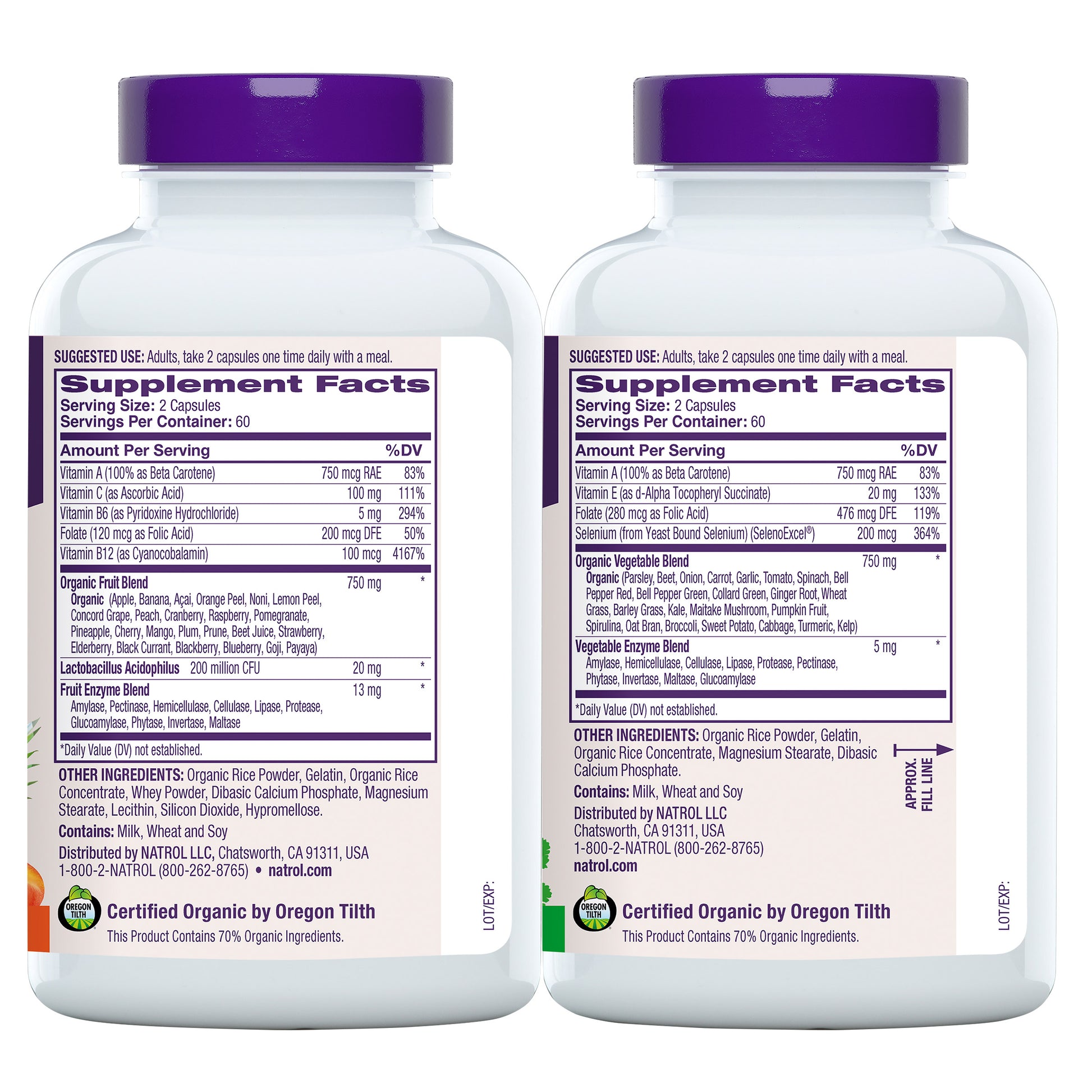 Natrol Juicefestiv Daily Fruit & Veggie, 240 Capsules