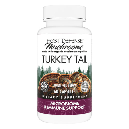 Host Defense Turkey Tail Capsules - 60 Capsules (30 Servings)