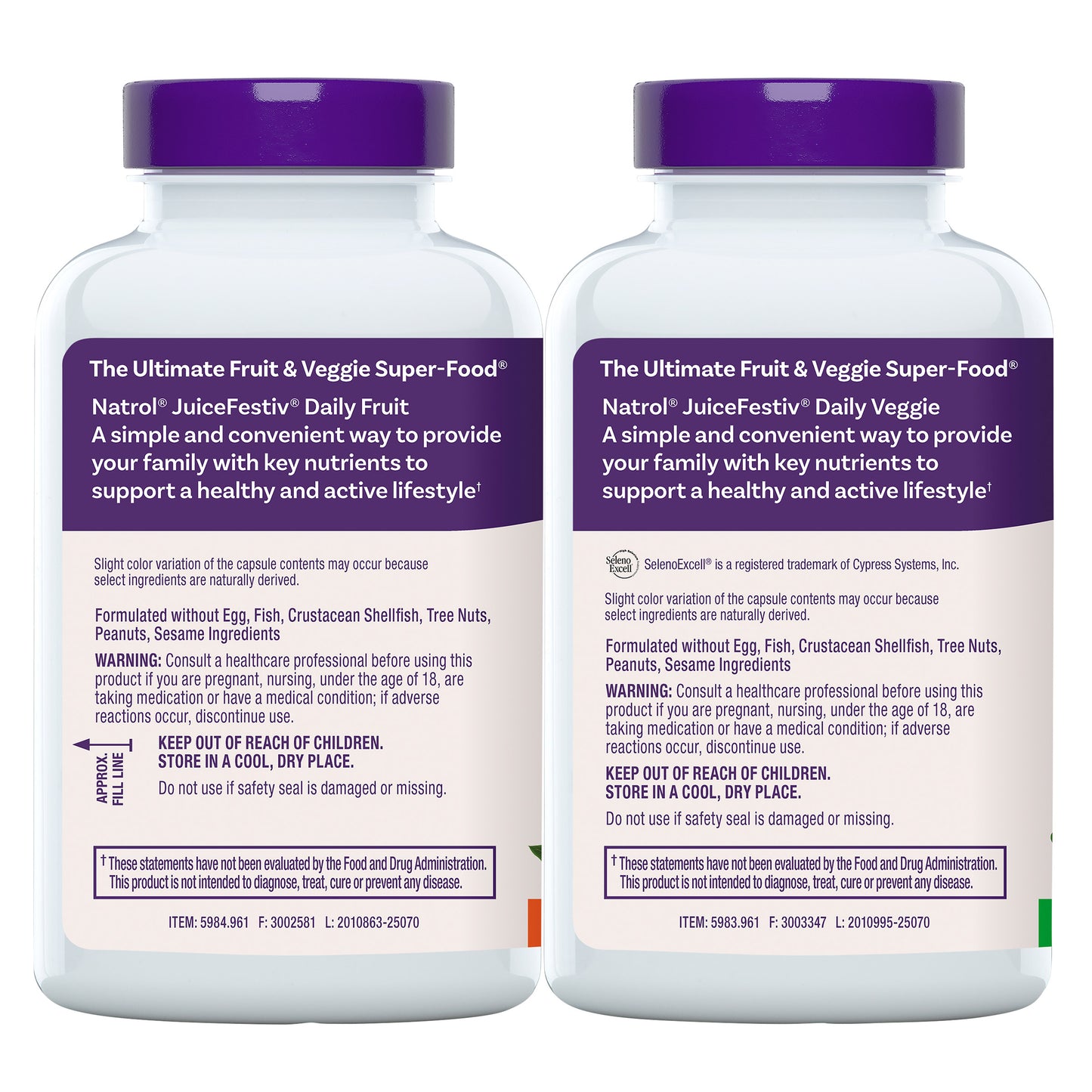 Natrol Juicefestiv Daily Fruit & Veggie, 240 Capsules